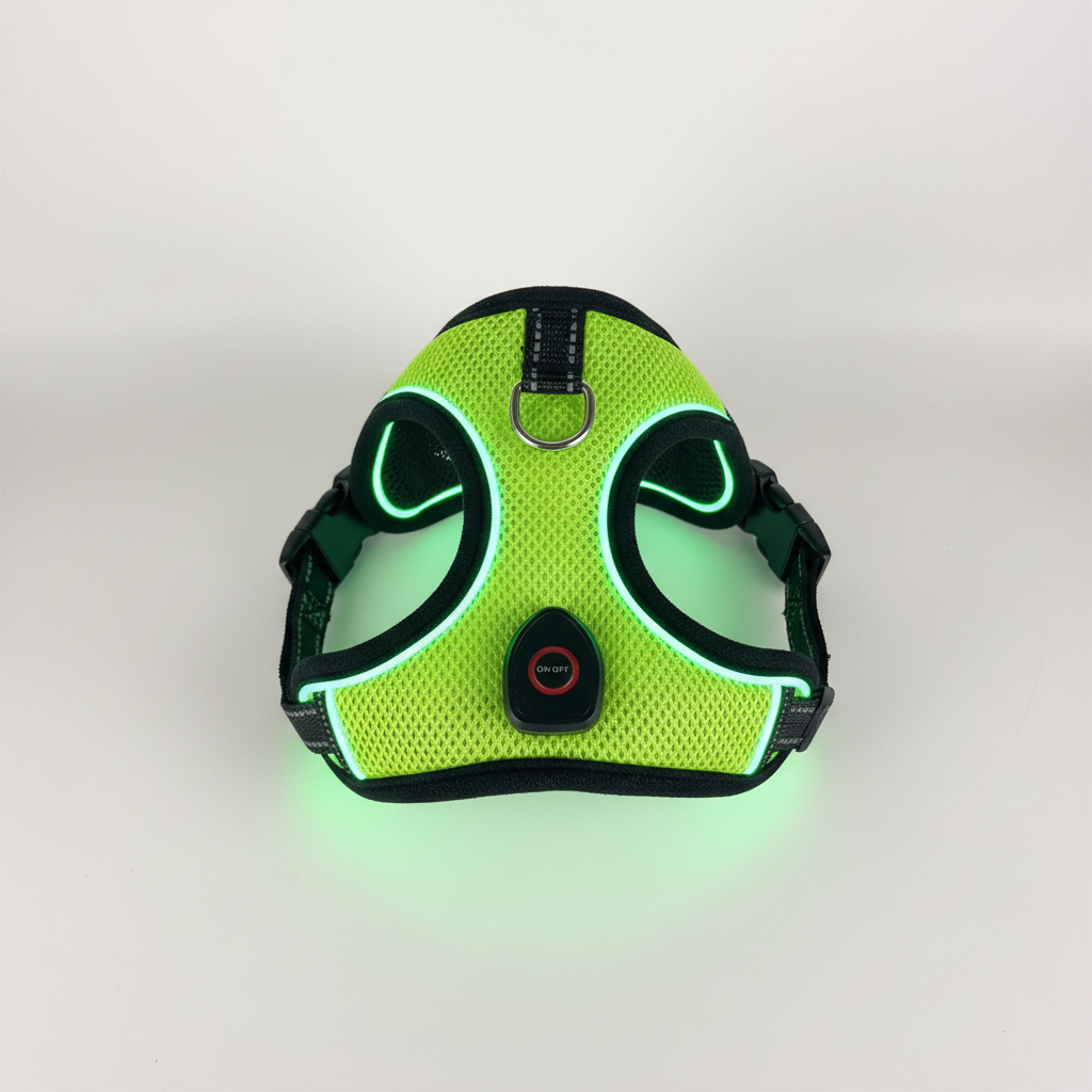 Green Night-Shield Pro harness product shot on white background
